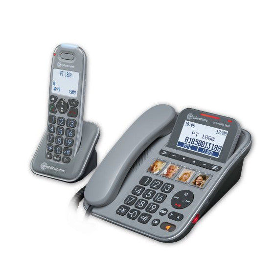 Powertel 2880 Téléphone fixe filaire senior avec combiné