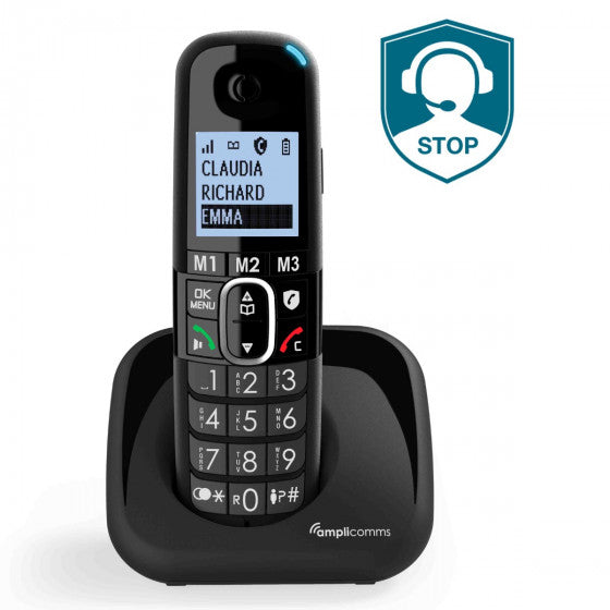 Amplicomms - Téléphone Amplifié BigTel 1580 COMBO