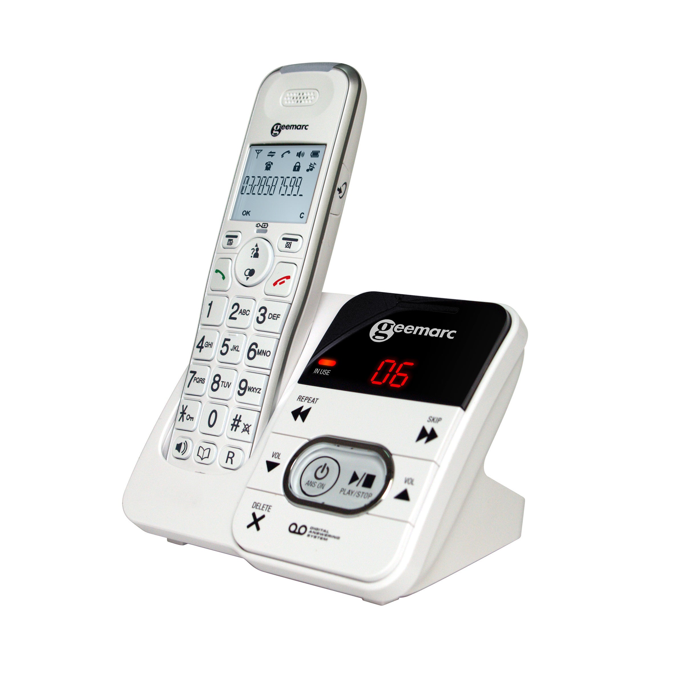 Geemarc AmpliDECT 595 Téléphone Fixe Senior sans Fil avec Répondeur