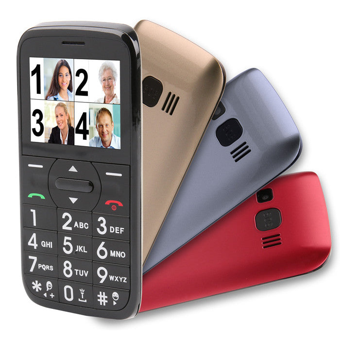 Téléphone portable pour senior / malentendant avec grand écran et